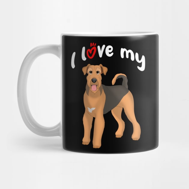I Love My Airedale Terrier Dog by millersye